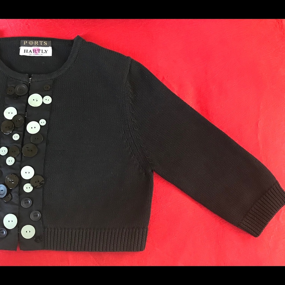 Black cropped cardigan
